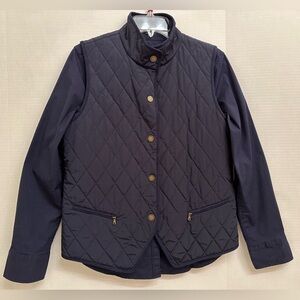 Talbots Blouse & Quilted Vest Bundle Navy Blue Size M